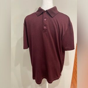 Maroon Button Up Men’s Polo Size Small Unbranded